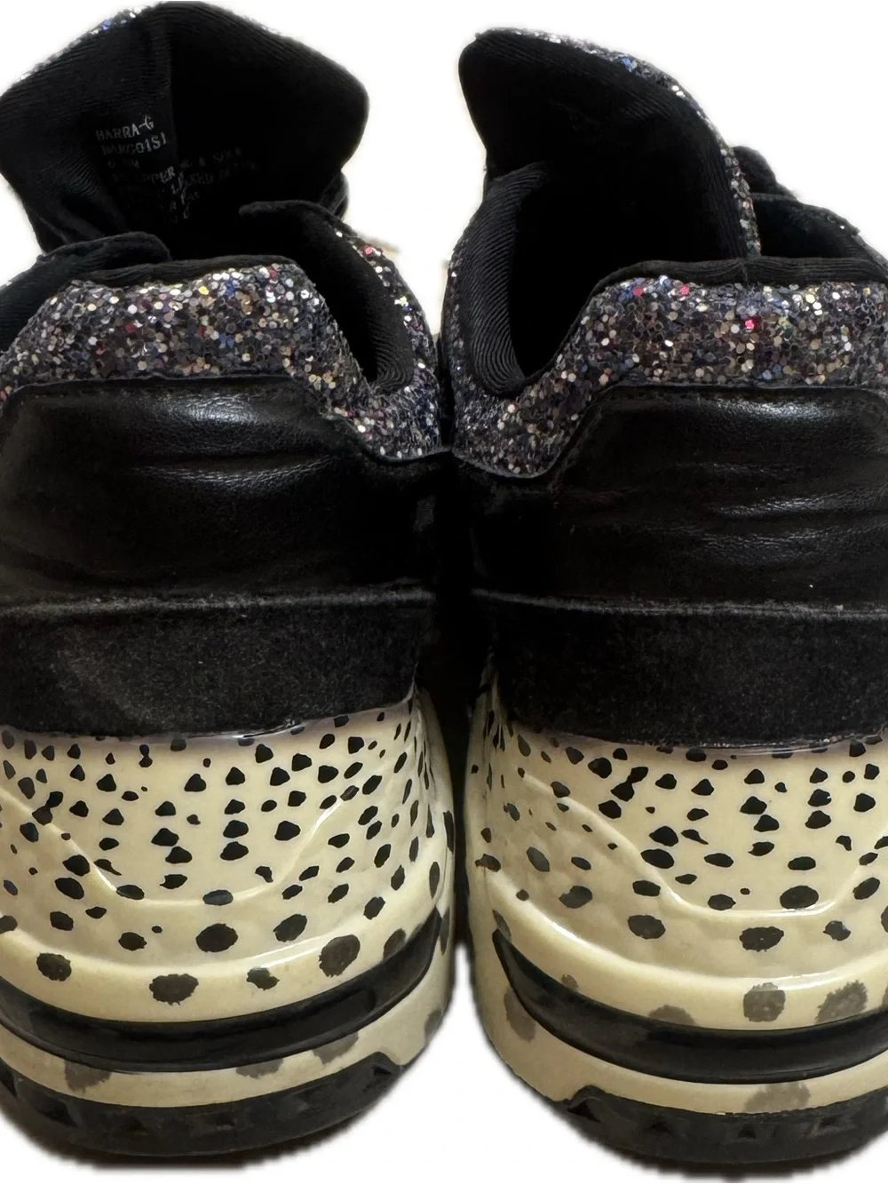 Steve Madden Black Sneakers with Multicolor Glitter